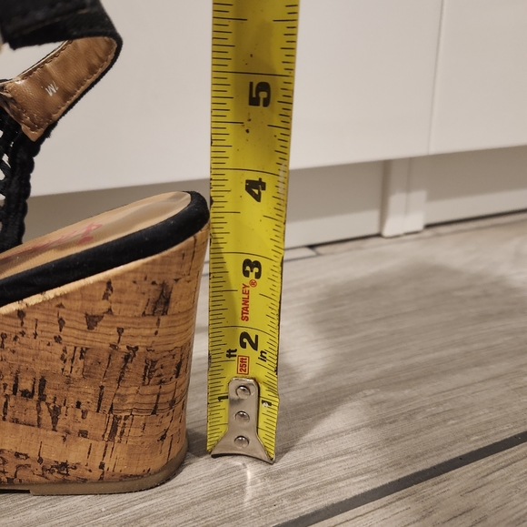 Jellypop Black & Tan Wedge Sandals - Picture 4 of 5